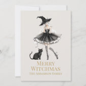 メリーウィッチマスの陽気な魔女のカスタムホリデーカード シーズンカード (正面)
