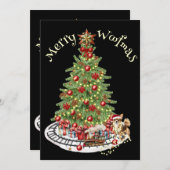 メリーウォッマスドッグデザイン – チワワ シーズンカード (正面/裏面)