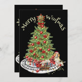 メリーウォッマスドッグデザイン – ベーグル シーズンカード (正面/裏面)