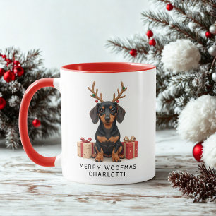 メリーウォフマスダッシュントパーソナライズされたクリスマス マグカップ