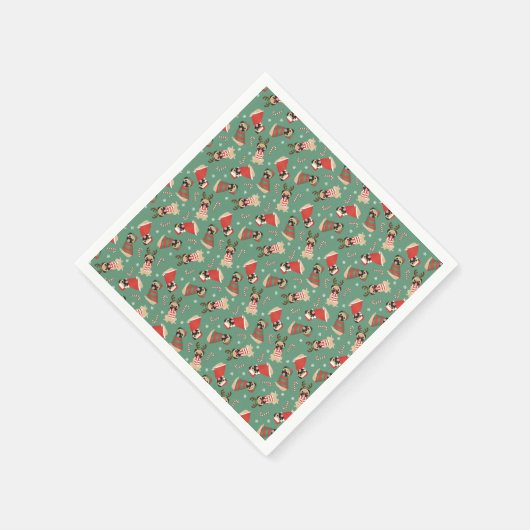 メリーウォフマスプグドッグ スタンダードカクテルナプキン (角)