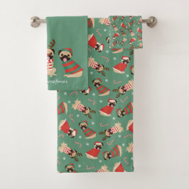 メリーウォフマスプグドッグ バスタオルセット