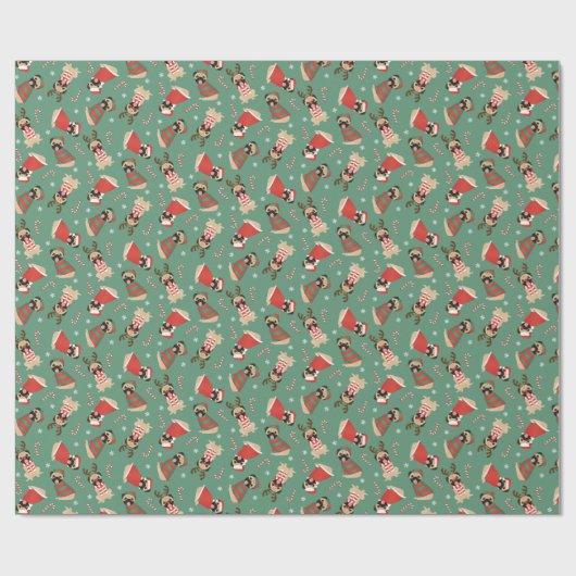 メリーウォフマスプグドッグ ラッピングペーパー (フラット)