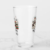 メリーウーフマスカワイドッグスクリスマス名前をカスタムする タンブラーグラス (左)