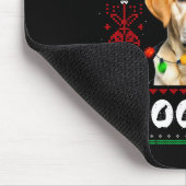 メリーウーフマス イエロー ラブラドール クリスマス ダサいスウェット マウスパッド (コーナー)