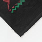 メリーウーフマス ダサいスウェーター 黒ラブ ラブラドール クリスマス フリースブランケット (角)