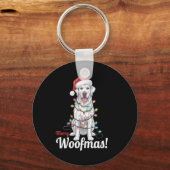 メリーウーマスシルバーラブラドールドッグライトデコールチョリ キーホルダー (正面)