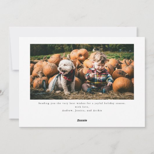 メリーウーマスドッグクリスマスホリデーカード シーズンカード (裏面)