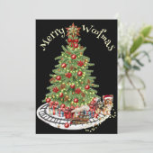 メリーウーマスドッグデザイン – ヨークシャーテリア シーズンカード (スタンド正面)