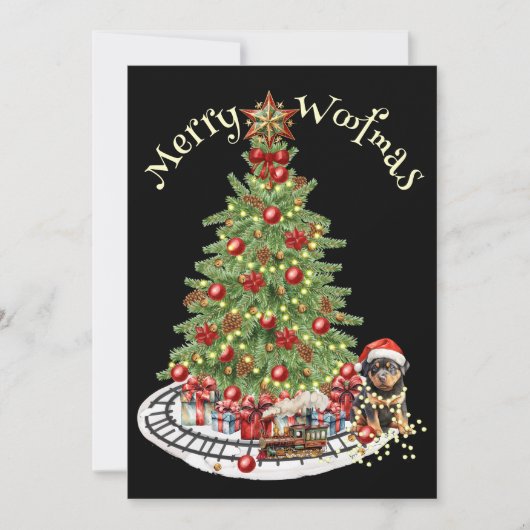 メリーウーマスドッグデザイン – ロットワイラー シーズンカード (正面)