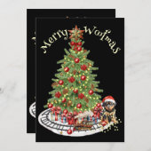 メリーウーマスドッグデザイン – ロットワイラー シーズンカード (正面/裏面)