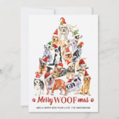 メリーウーマスドッグラバークリスマスツリードッグ シーズンカード (正面)