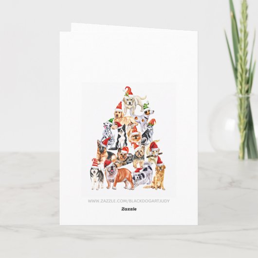 メリーウーマスドッグラバークリスマスペットビジネス シーズンカード (裏面)