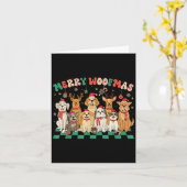 メリーウーマスメリークリスマス愛犬家メンズ カード (黄色い花)