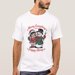 メリーエブリシング ハッピーアローイズ クリスマス Tシャツ