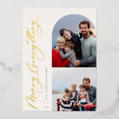 メリーエブリシング 2枚の写真 ファミリー 箔シーズンカード (正面)