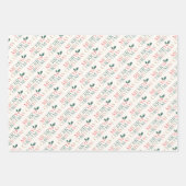 メリーエレガントカラフルス・クリスマ葉リーズ ラッピングペーパーシート (正面)