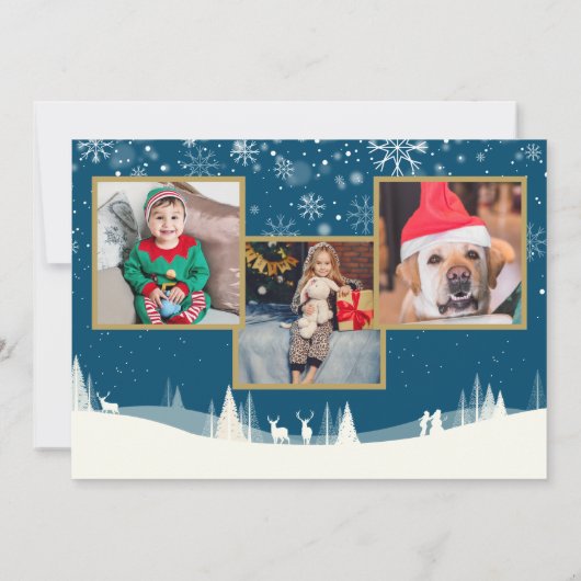 メリーエレガントクリスマスおめでとう新年4枚 シーズンカード (裏面)