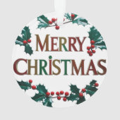 メリーエレガントクリスマスのアクリルオーナメント オーナメント (裏面)