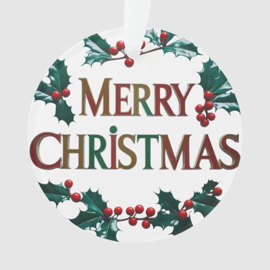 メリーエレガントクリスマスのアクリルオーナメント オーナメント (正面)