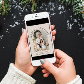 メリーエレガントクリスマスのアーチ写真トープ シーズンカード