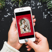 メリーエレガントクリスマスのアーチ写真赤 シーズンカード