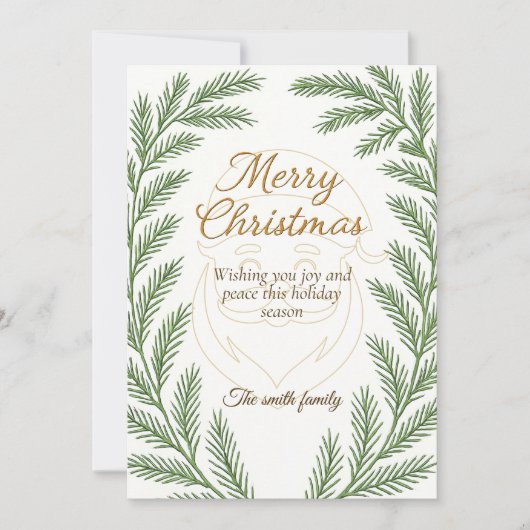 メリーエレガントクリスマスのインテリアデザイン シーズンカード (正面)