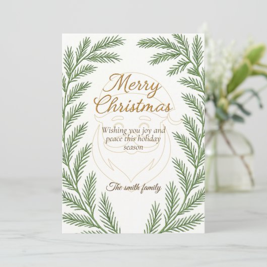 メリーエレガントクリスマスのインテリアデザイン シーズンカード (スタンド正面)