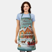 メリーエレガントクリスマスのエプロン エプロン (着用した状態)