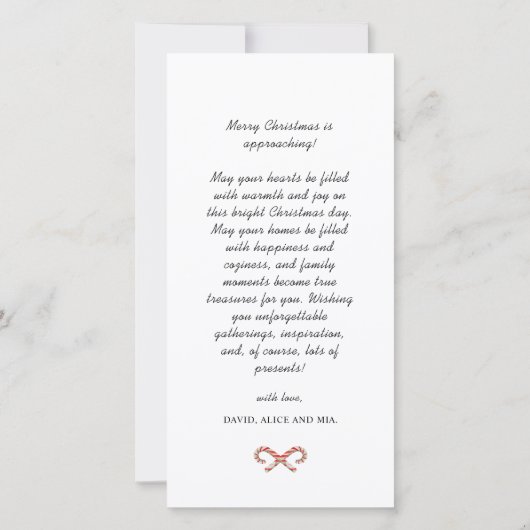 メリーエレガントクリスマスのスノーフレークのフレーム2枚の写真 シーズンカード (裏面)