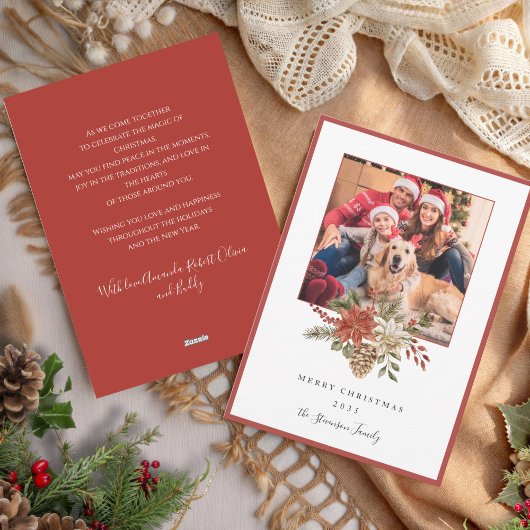 メリーエレガントクリスマスのテラコッタ写真 シーズンカード