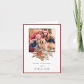 メリーエレガントクリスマスのテラコッタ折り畳み写真 シーズンカード (正面)