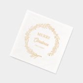 メリーエレガントクリスマスのホリーリース 箔ナプキン (左)