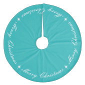 メリーエレガントクリスマスのロビンズエッグターコイズ フリース ツリースカート (正面)