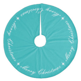 メリーエレガントクリスマスのロビンズエッグターコイズ フリース ツリースカート