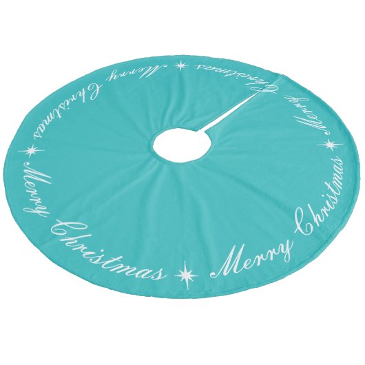 メリーエレガントクリスマスのロビンズエッグターコイズ フリース ツリースカート (アングル)