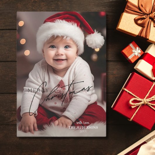 メリーエレガントクリスマスの休日の写真 シーズンカード