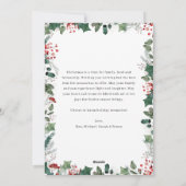 メリーエレガントクリスマスの写真カードとメッセージ シーズンカード (裏面)