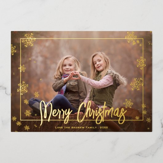 メリーエレガントクリスマスの台本の写真 箔シーズンカード (正面)