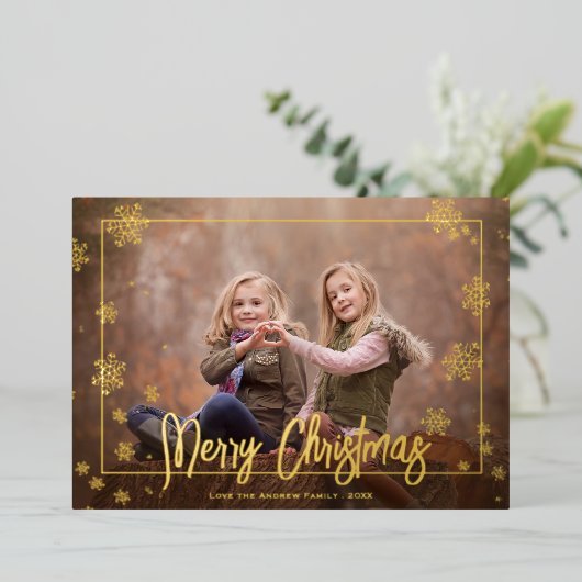 メリーエレガントクリスマスの台本の写真 箔シーズンカード (立ち正面)