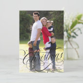 メリーエレガントクリスマスの台本デザインホリデーカード シーズンカード (スタンド正面)