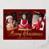 メリーエレガントクリスマスの台本3枚の写真 箔シーズンカード (正面)