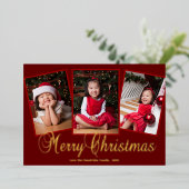 メリーエレガントクリスマスの台本3枚の写真 箔シーズンカード (立ち正面)
