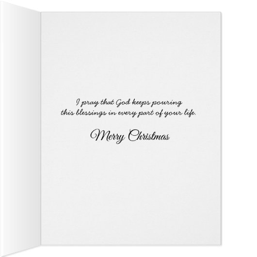 メリーエレガントクリスマスの希望の休日のフォトカード (内側(右))