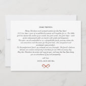 メリーエレガントクリスマスの年次家族レビュー写真 シーズンカード (裏面)