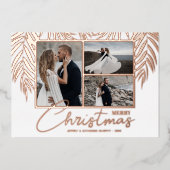 メリーエレガントクリスマスの数々の写真 箔シーズンカード (正面)