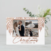 メリーエレガントクリスマスの数々の写真 箔シーズンカード (立ち正面)