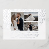 メリーエレガントクリスマスの数々の写真 箔シーズンカード (正面)