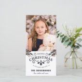 メリーエレガントクリスマスの新年の写真カード シーズンカード (スタンド正面)