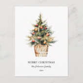 メリーエレガントクリスマスの木の非写真 ポストカード (正面)